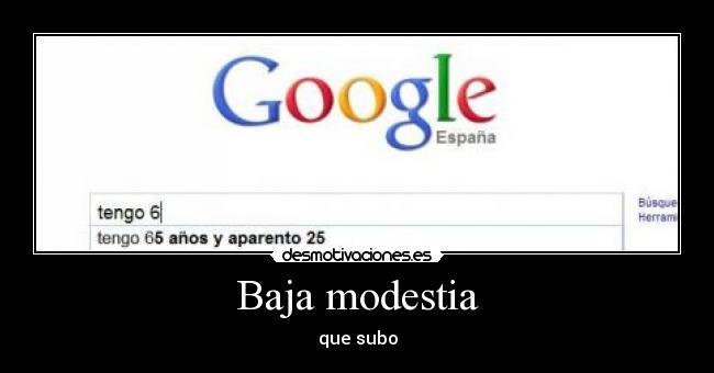 Baja modestia - 