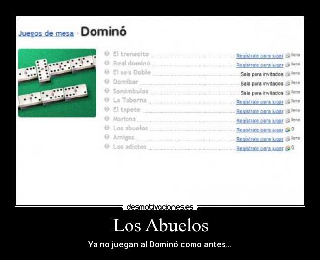 Los Abuelos - Ya no juegan al Dominó como antes...