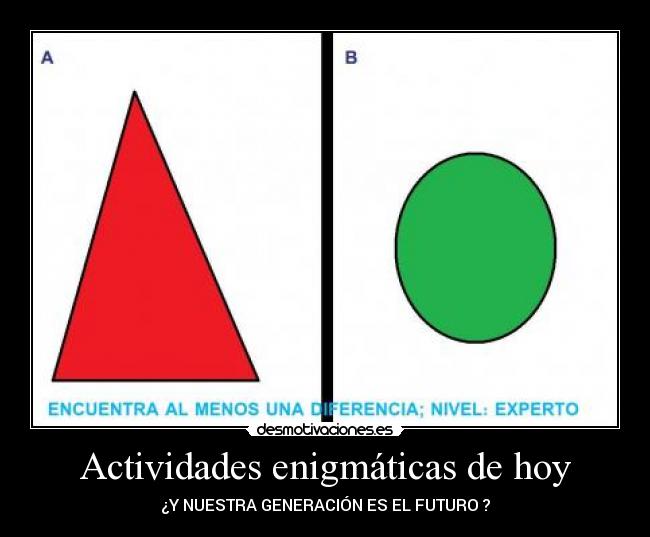 Actividades enigmáticas de hoy -