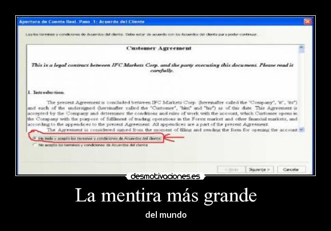 La mentira más grande - del mundo