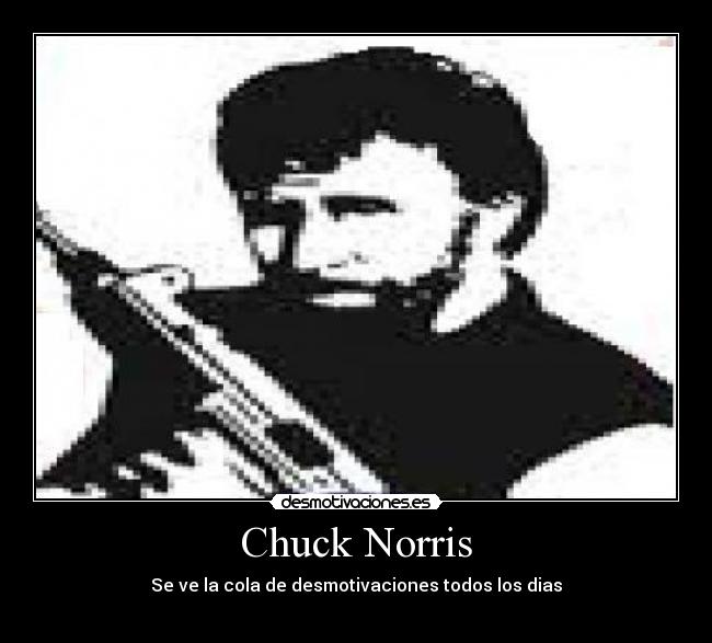 Chuck Norris - Se ve la cola de desmotivaciones todos los dias
 