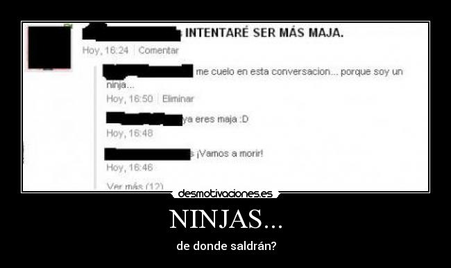NINJAS... - de donde saldrán?