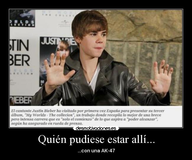 Quién pudiese estar allí... -