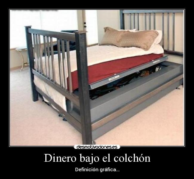 Dinero bajo el colchón - Definición gráfica...