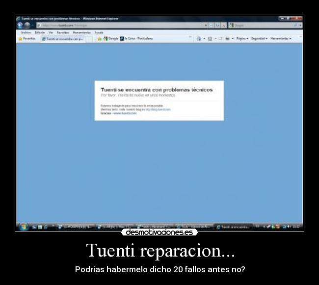 Tuenti reparacion... -