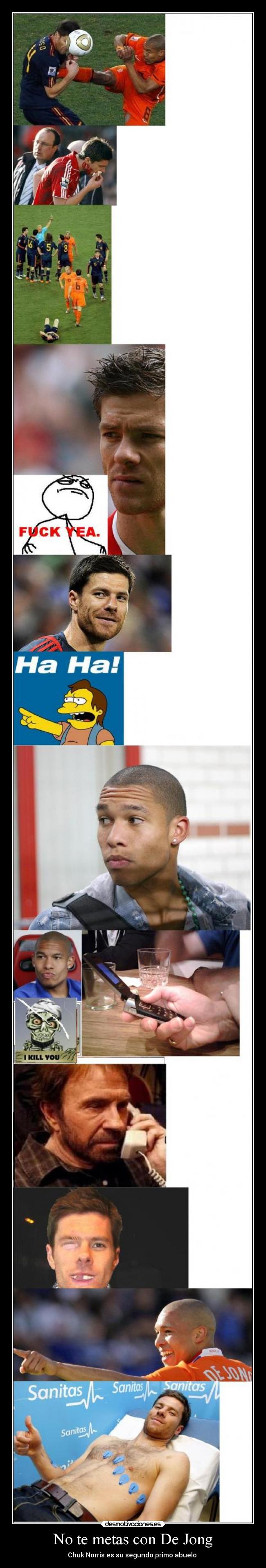 No te metas con De Jong - Chuk Norris es su segundo primo abuelo