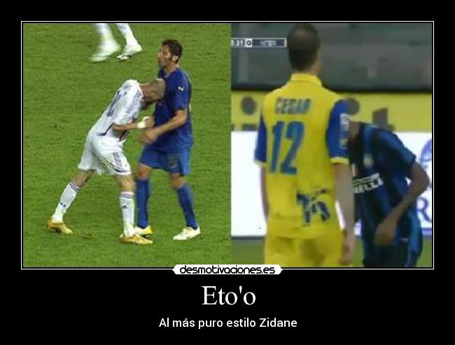 Etoo - Al más puro estilo Zidane