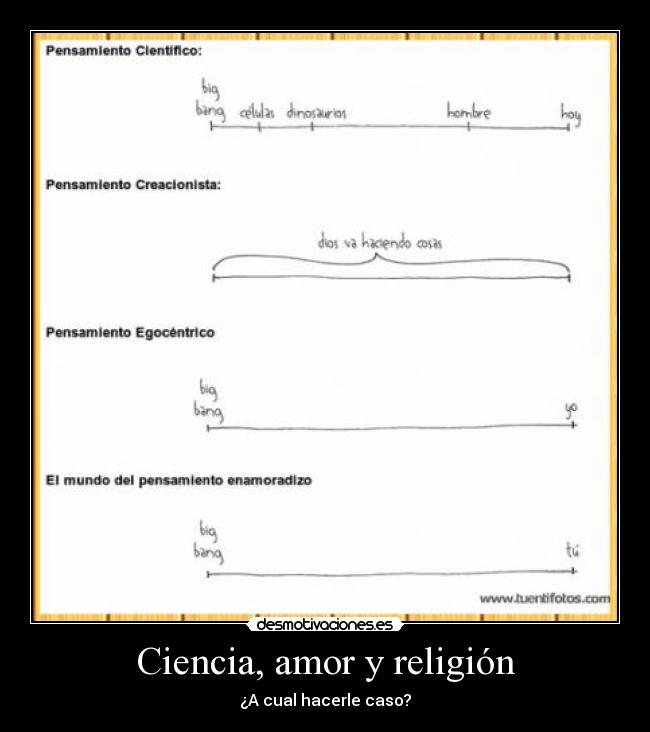 Ciencia, amor y religión - ¿A cual hacerle caso?
