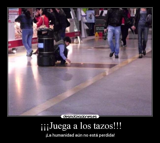 carteles nino jugando los tazos desmotivaciones