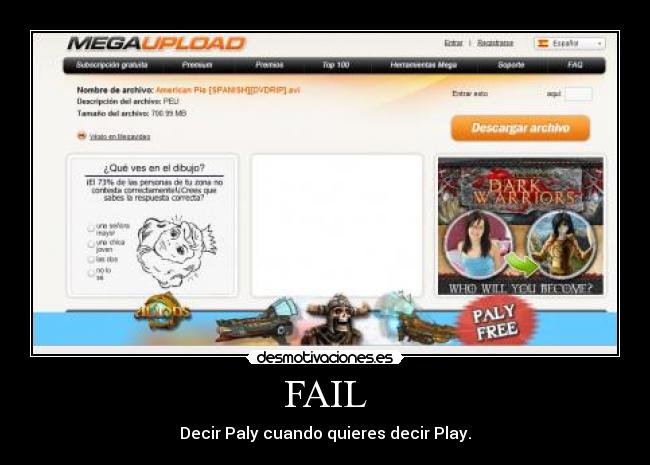 carteles fail fail play free desmotivaciones