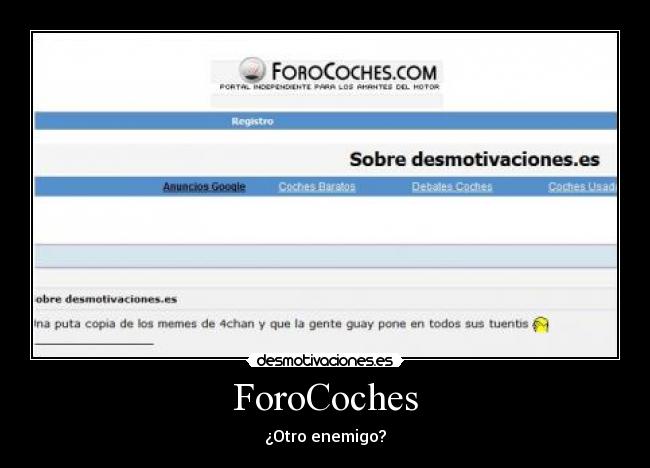 ForoCoches - ¿Otro enemigo?