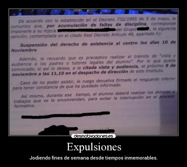 Expulsiones -