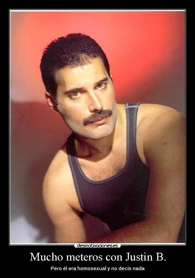 carteles justin bieber freddie mercury gay desmotivaciones