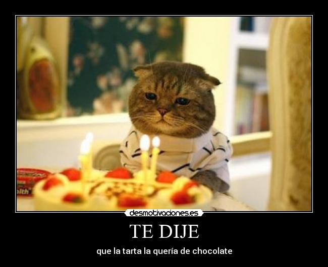 TE DIJE - que la tarta la quería de chocolate