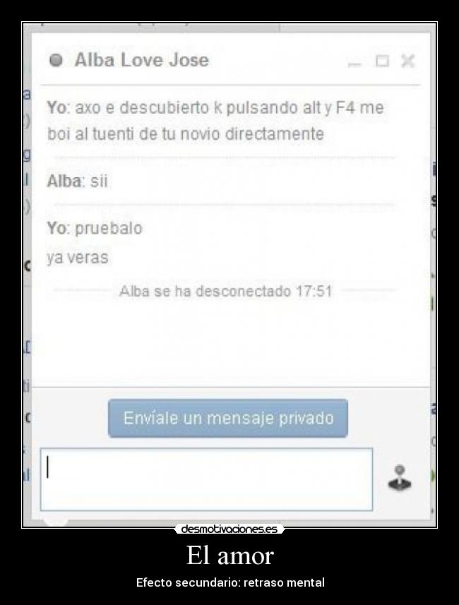 El amor - Efecto secundario: retraso mental