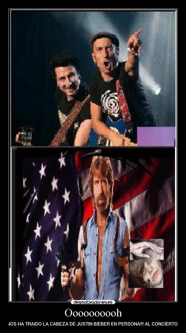 Oooooooooh - NOS HA TRAIDO LA CABEZA DE JUSTIN BIEBER EN PERSONA!!! AL CONCIERTO!!