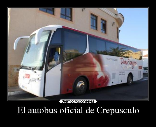 carteles autobus oficial crepusculo desmotivaciones