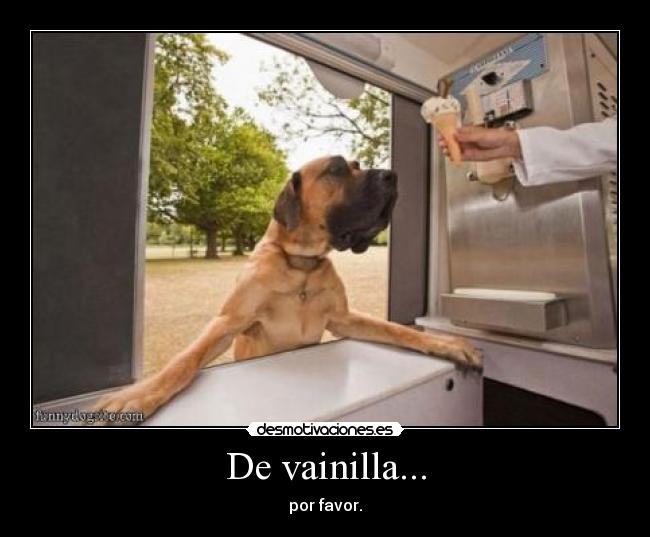 De vainilla... - por favor.