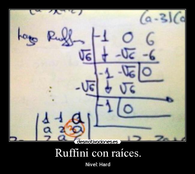 Ruffini con raíces. - 