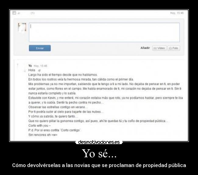 Yo sé... - Cómo devolvérselas a las novias que se proclaman de propiedad pública