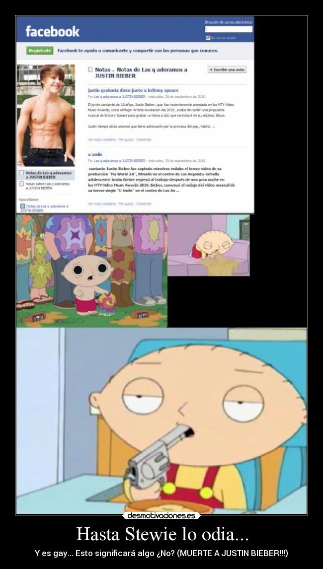 carteles stewie mierda bieber desmotivaciones