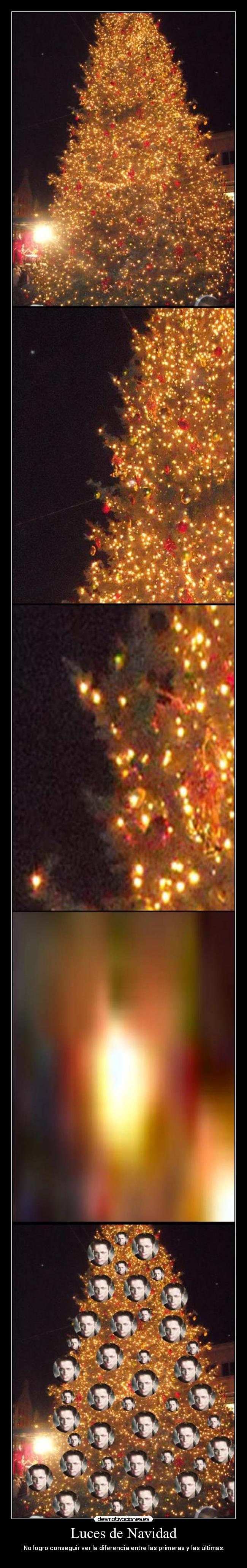 Luces de Navidad - No logro conseguir ver la diferencia entre las primeras y las últimas.