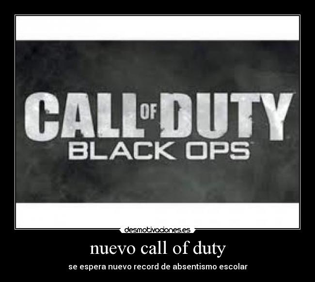 nuevo call of duty - se espera nuevo record de absentismo escolar