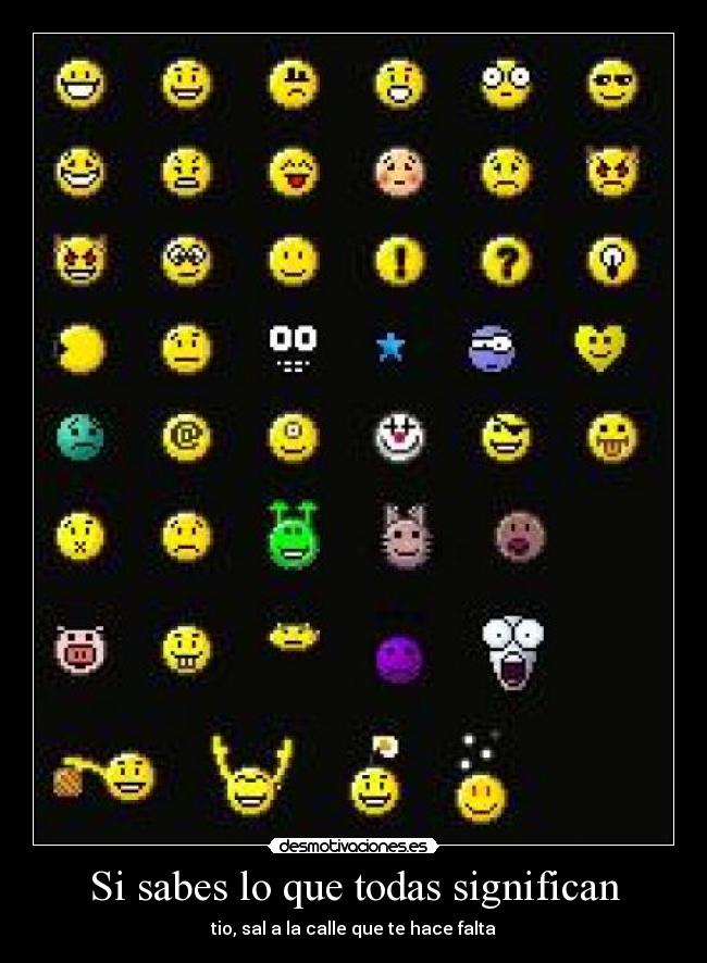 Si sabes lo que todas significan - 