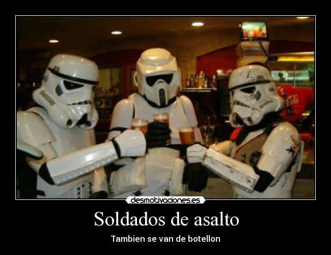 carteles botellon star wars desmotivaciones