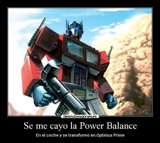Se me cayo la Power Balance -
