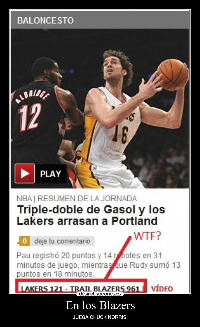 En los Blazers - JUEGA CHUCK NORRIS!