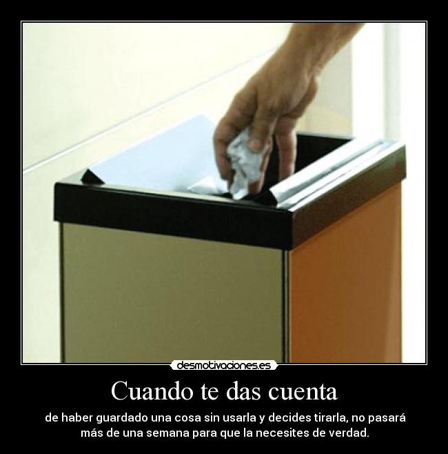 Cuando te das cuenta - 