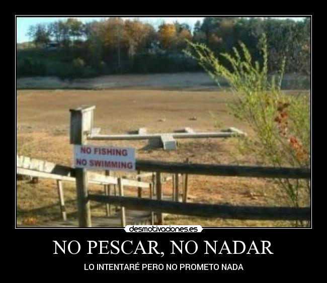 NO PESCAR, NO NADAR - 