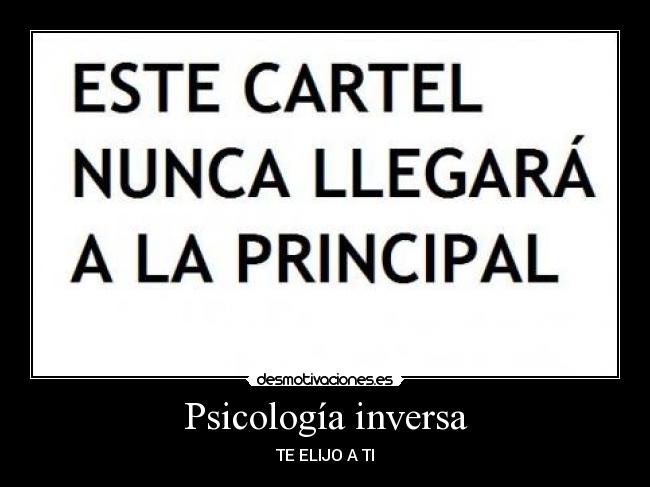 Psicología inversa -