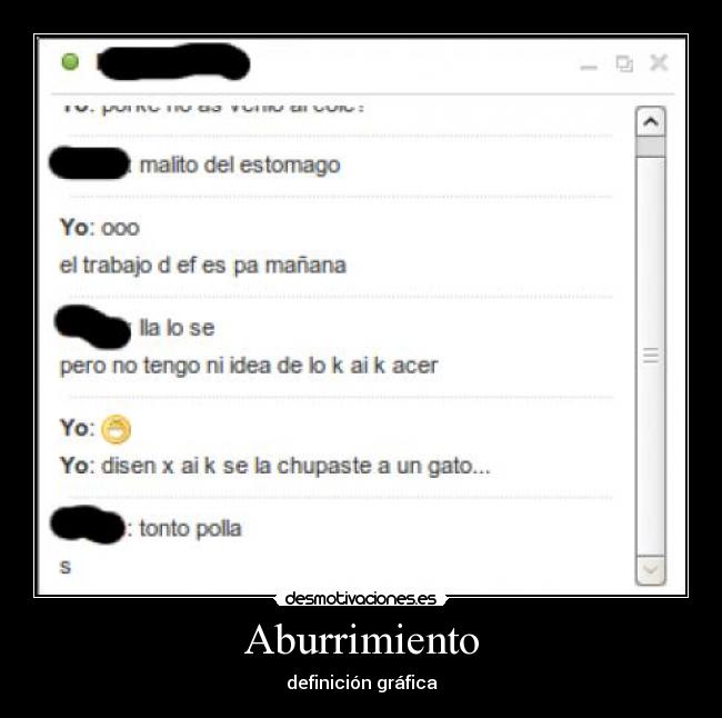 Aburrimiento - definición gráfica