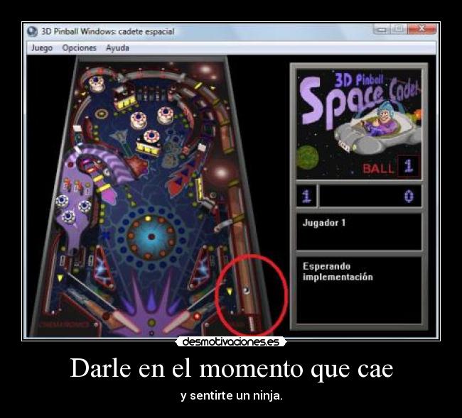 Darle en el momento que cae -