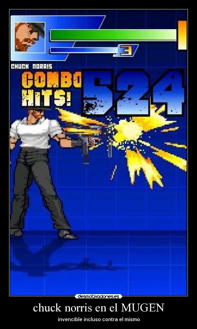 chuck norris en el MUGEN - invencible incluso contra el mismo