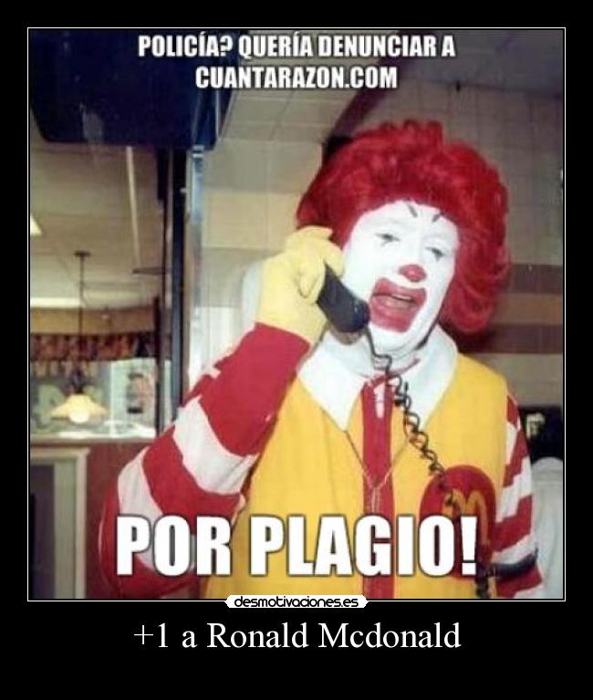 +1 a Ronald Mcdonald - 