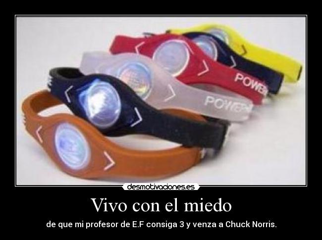 carteles miedo power timance balance miedo vivir profesor chuck norris siempre esta presente desmotivaciones