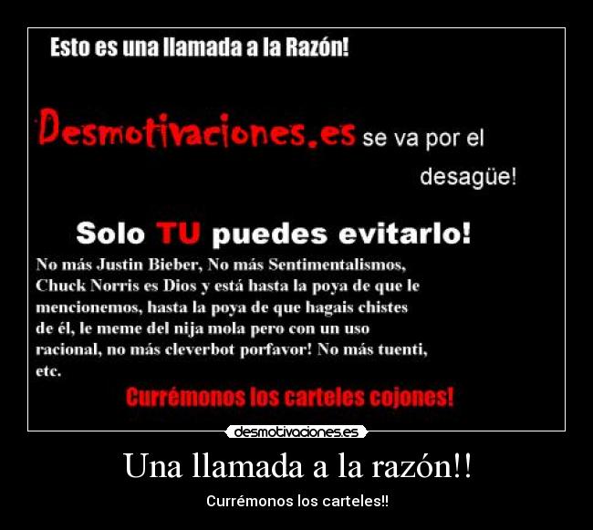 carteles razon desmotivaciones