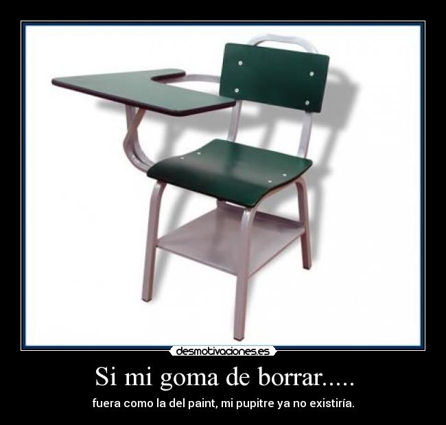 Si mi goma de borrar..... - fuera como la del paint, mi pupitre ya no existiría.
