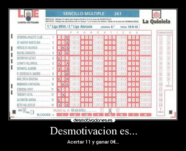 carteles quiniela desmotivaciones