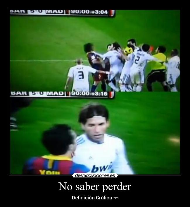 No saber perder - 