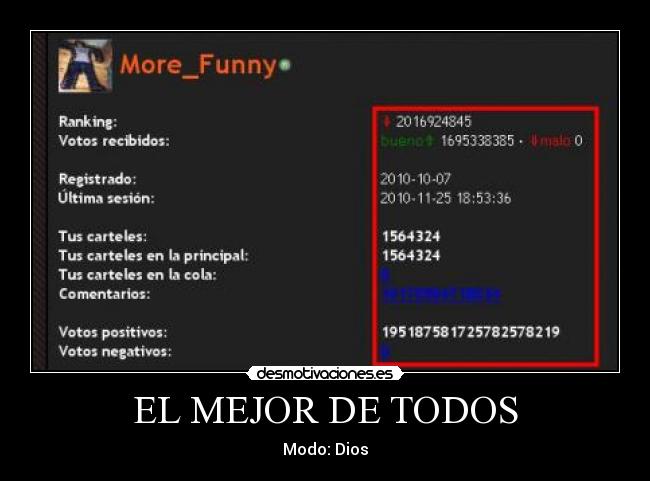 EL MEJOR DE TODOS - Modo: Dios