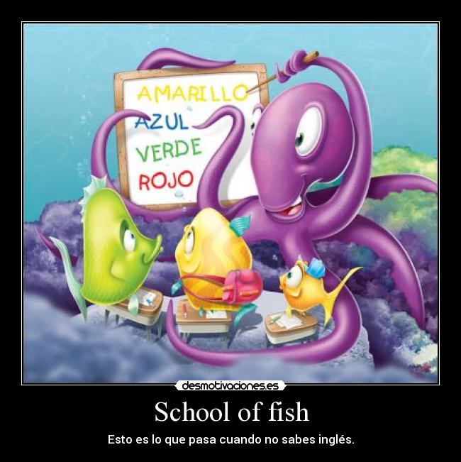 School of fish - Esto es lo que pasa cuando no sabes inglés.