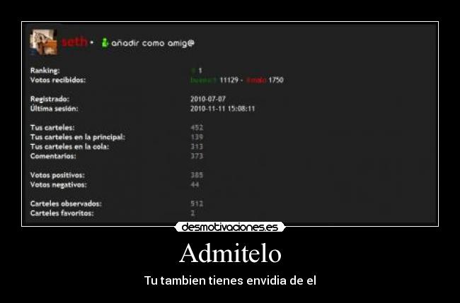 Admitelo - Tu tambien tienes envidia de el