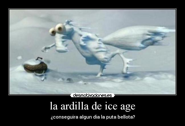 la ardilla de ice age -