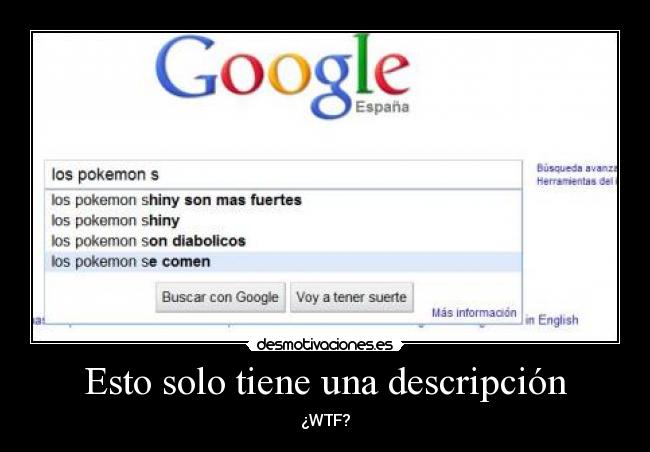 Esto solo tiene una descripción - 