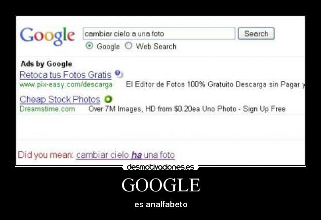GOOGLE - es analfabeto