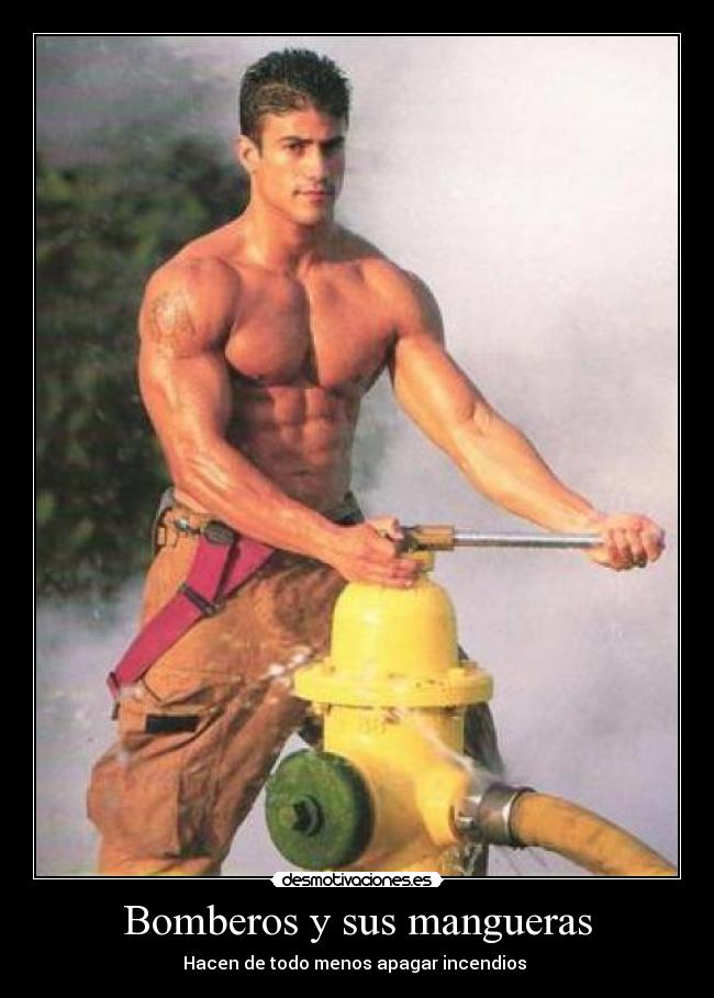 Bomberos y sus mangueras - 